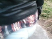 ⭐ Public Wetting in tight blue jeans,  then rewetting them again later! (No toilets allowed) ;) 8/16