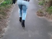 ⭐ Public Wetting in tight blue jeans,  then rewetting them again later! (No toilets allowed) ;) 9/16