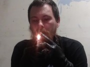 Pop training with leather gloves