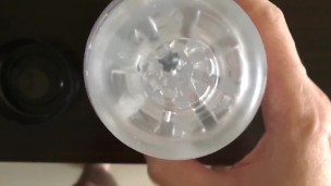 Fucks my new toy until cum