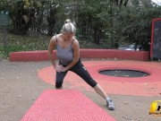 Jump and Running in Public Park by Katerina-Hartlova 3/16