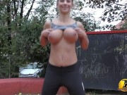 Jump and Running in Public Park by Katerina-Hartlova 6/16