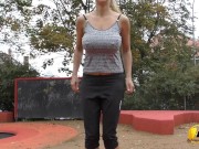 Jump and Running in Public Park by Katerina-Hartlova 9/16