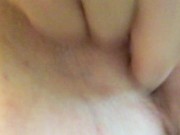 Fucking my little pussy finger. 13/16