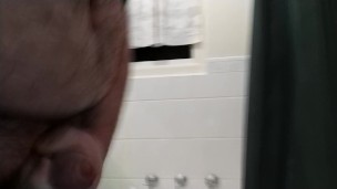 Chubby guy jerking it