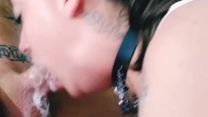 Super sloppy mouth fuck tease