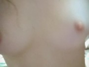 hot babe caresses her perfect tits 11/16