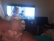 Ebony Cheating with the neighbor while husband is at work