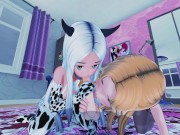 Koikatsu hentai LucyxUriLuce Lesbian sex 3/16