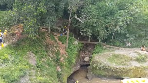 PUBLIC PEE at Waterfall among Rafting lovers