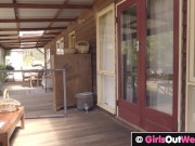 GirlsOutWest - Five girls lick hairy pussies in lesbian orgy 3/16