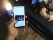 I cum on Mel and Sissi's feet while we watch a movie
