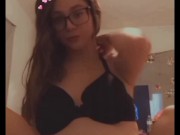 Pregnant Girl Plays With Big Tits & Pussy 