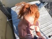 Public Dock Sex With Amateur Redhead 4/16