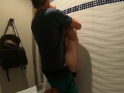 Public Outdoor Hot Tub Play And Bathroom Fuck With Cum Walk 13/16