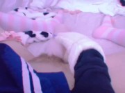 Amateur redhead schoolgirl teen masturbates with fake pussy Hentai uncensored japanese Real orgasm 13/16