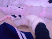 Amateur redhead schoolgirl teen masturbates with fake pussy Hentai uncensored japanese Real orgasm 4/16