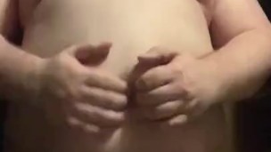 Fatboy showing off bloated gut (platonic nudity, no talking)