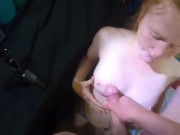 Amateur Redhead With Blue Eyes Gives Sloppy Head 2/16