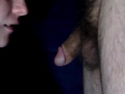 close up wife blow job cum in mouth 1/16