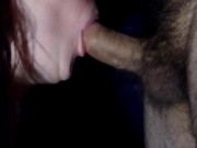 close up wife blow job cum in mouth 8/16