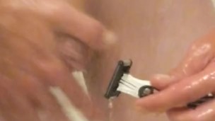 Shaving in the shower