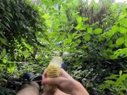 masturbating next to the public road, very risky