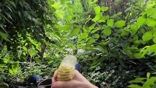 masturbating next to the public road, very risky