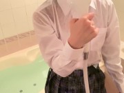 制服で水遊び schoolgirl uniform wetlook 3/16