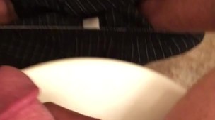 Dick on the toilet seat. 