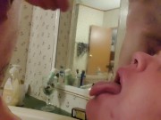 Bbw cock sucking cumshot to face 8/16