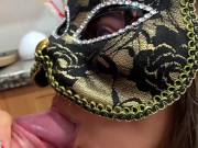 SURPRISE ASSFUCK IN THE KITCHEN. CUM IN HER MOUTH 7/16