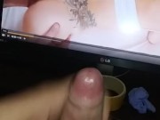 Cum throbbing cock. A lot of sperm in my thick cock; )