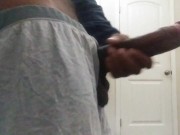 Long thick dick close up cum with sound