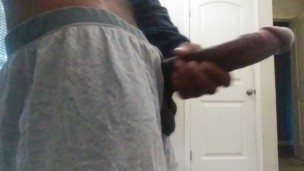 Long thick dick close up cum with sound