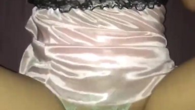 Thai teen 18 YO with satin nightie fucked homemade