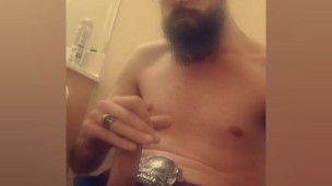 Hot bearded guy Jacks off and moans