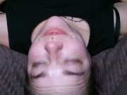 Daddy sits on my face for a rimjob & stuffs my soaked panties in my mouth 16/16