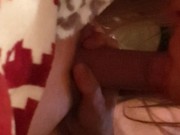 Unlocking hubby and giving him a blowjob 13/16