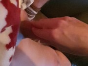 Unlocking hubby and giving him a blowjob 15/16