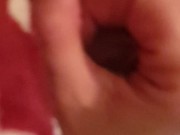 Unlocking hubby and giving him a blowjob 9/16