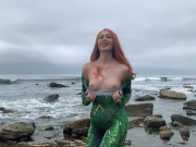 Mera Craves Cock - sea goddess sucks cock on the beach 10/16