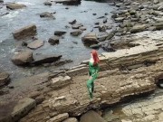 Beautiful Mera waits for some dick along the ocean 8/16