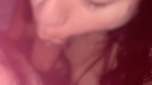 Milf slobbers on that young cock makes her cry 