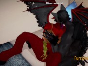 Furry Hentai 3D Yiff - Dark Wolf & Red Dragon Hard Sex 1/16