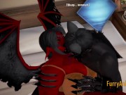 Furry Hentai 3D Yiff - Dark Wolf & Red Dragon Hard Sex 2/16