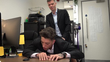 Britian's next Top Model moves aside. Bending him over the desk, I swear I could cum