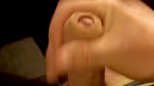 Quick wank cumming on boxers - average sized dick handjob jerking off