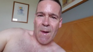 Squirting a big load in my mouth
