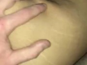Boyfriend fucks creamy teens pussy while roomates are outside the door (CREAMPIE)  4/16